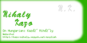 mihaly kazo business card